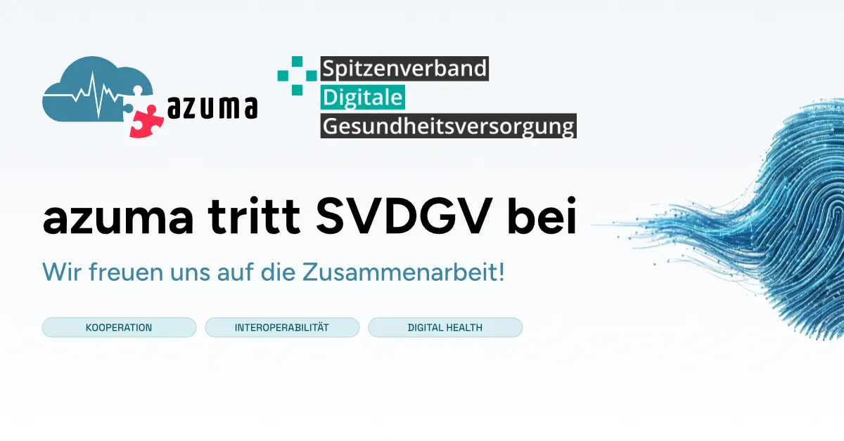 azuma healthtech wird Mitglied im Spitzenverband Digitale Gesundheitsversorgung (SVDGV)